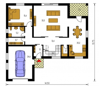Mirror image | Floor plan of ground floor - CUBER 5